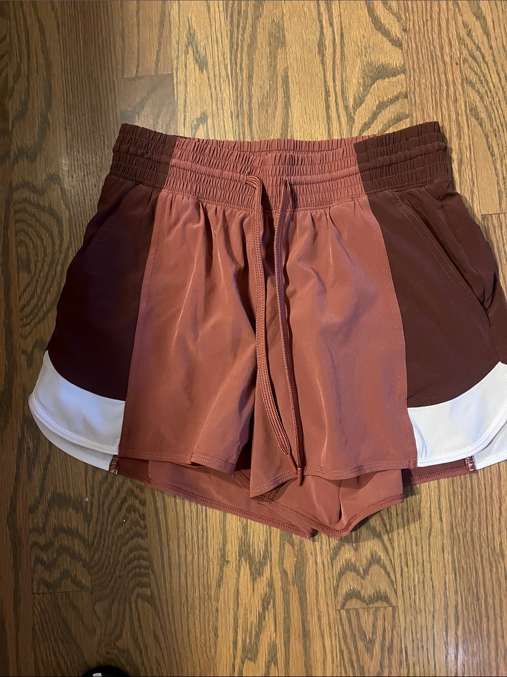 Abercrombie YPB color block running shorts